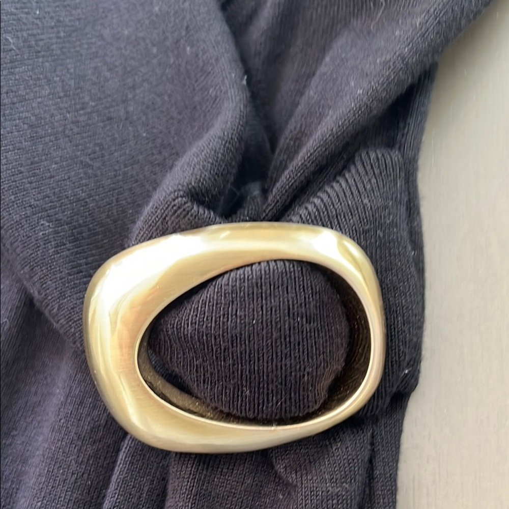 Black Sweater with Gold Buckle - Picture 3 of 5